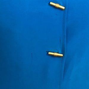 Turquoise silk dress